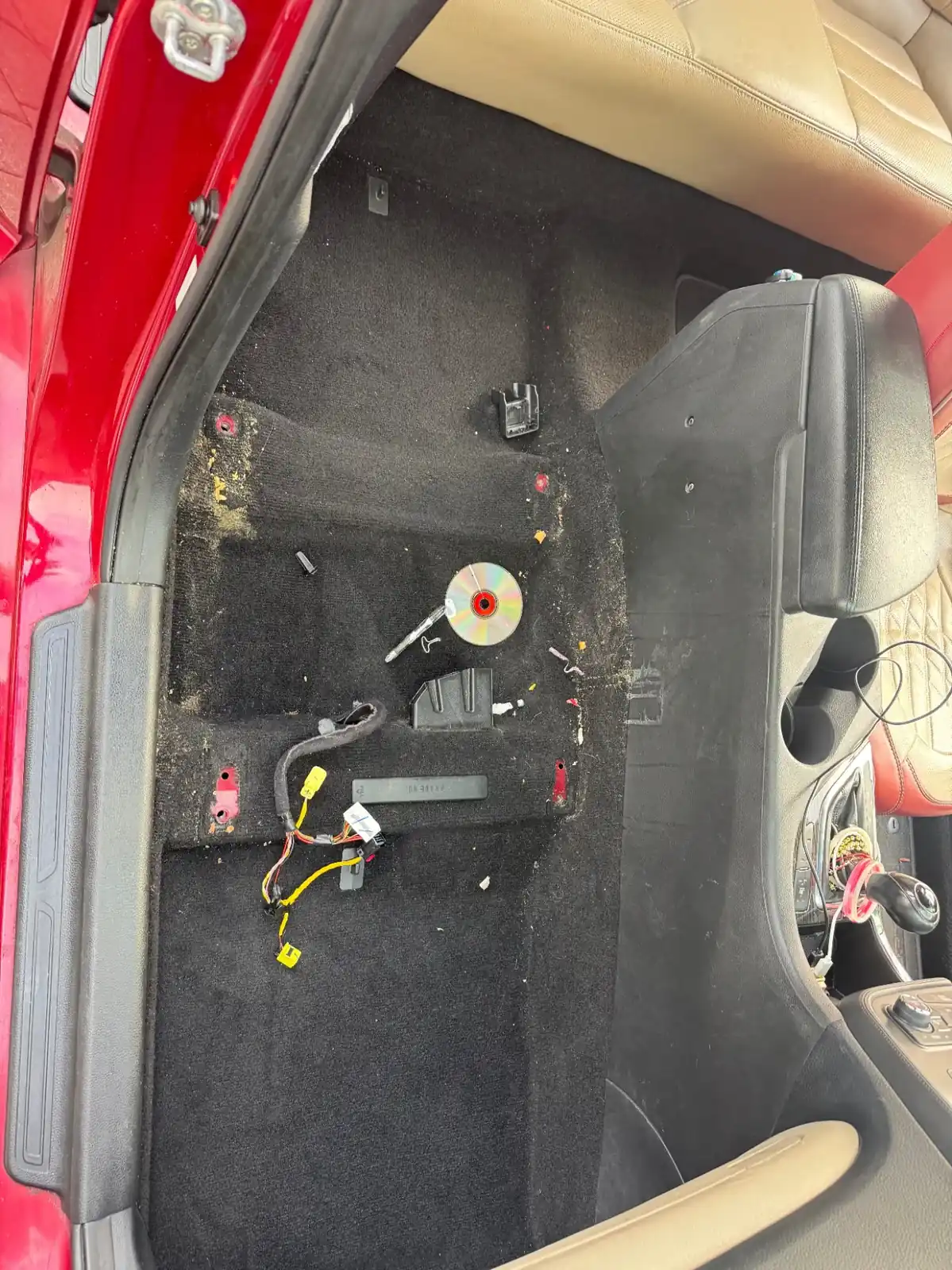 Carpet shampoo before — 2013 Kia Optima, Boca Raton